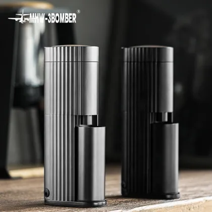 Black Conical Burr Electric Coffee Grinder MHW-3BOMBER Adder V8 Series