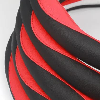 Racing Style Large Leather Steering Wheel Cover for Trucks and Cars