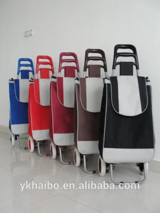 haibo 600D fabric steel 2 wheel shopping trolley