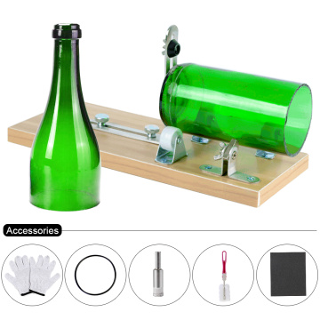 10Pcs Glass Bottle Cutter Machine For Cutting Whiskey Champagne Wine Beer Glasses DIY Craft Gloves Tool Kit Accessories