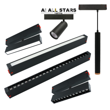 Candeleras LED comerciales: iluminación LED lineal magnética de 18W-50W para tiendas y hoteles