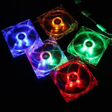 5V 12V 24V DC Computer Case Led 80mm * 25mm Transparent PC Cooling Fan