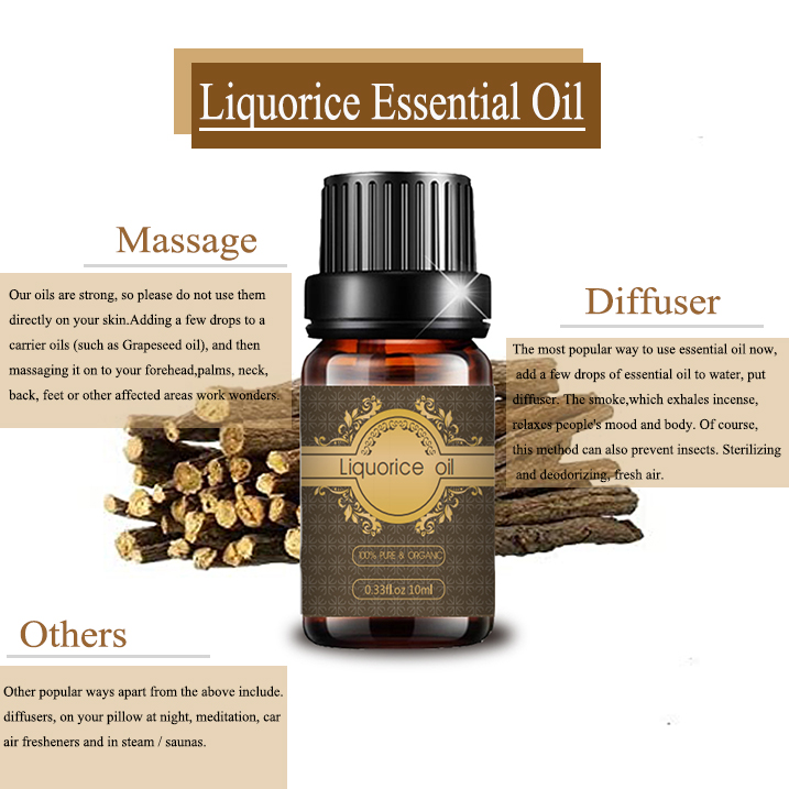 100% pure liquorice essential oil for cosmetic skincare