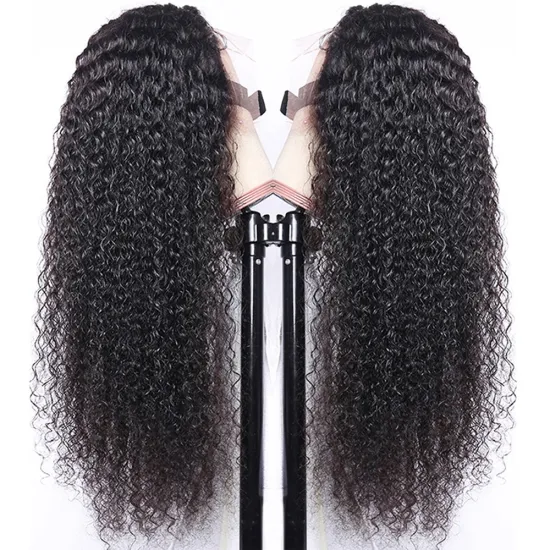 Curly Closure Wigs For Black Women Remy Brazilian Virgin Human Hair Wig With Baby Hair Deep Curly Closure Wigs