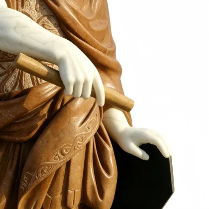 Authentic Augustus Statue in Toga Featuring Scroll