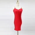 Robe maxi en tricot rouge