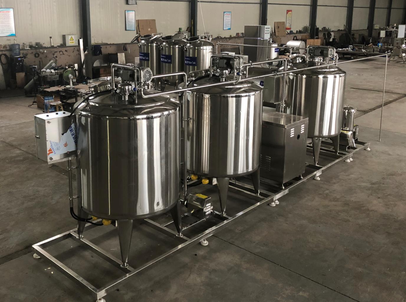 Dây chuyền sản xuất sữa chua 500L 500L Yogurt Production Line