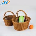 oval plastic rattan handle basket,Storage basket