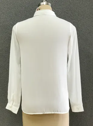 women's white chiffon shirt