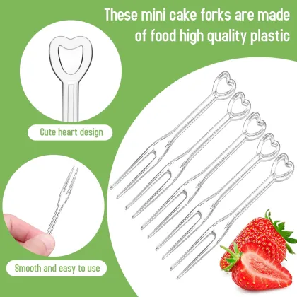 Cocktail Picks & Mini Forks: Disposable Plastic Forks for Parties and Daily Use