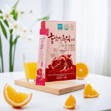 Premium-importiertes Red Ginseng und Granatapfelgetränk
