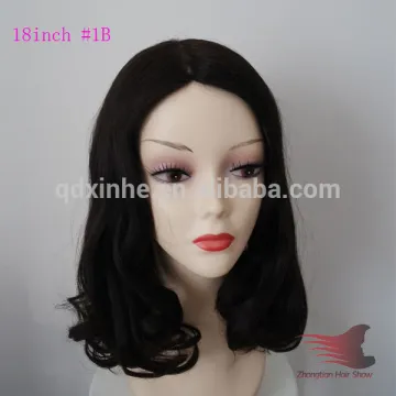 Slight Layer 18inch color 1B wave kosher Jewish Wigs Sheitel