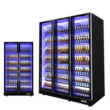 LC/S 1500HK Three Glass Door Open Display Showcase with LED Light