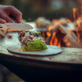 Grilles de barbecue en bois Corten en acier extérieur