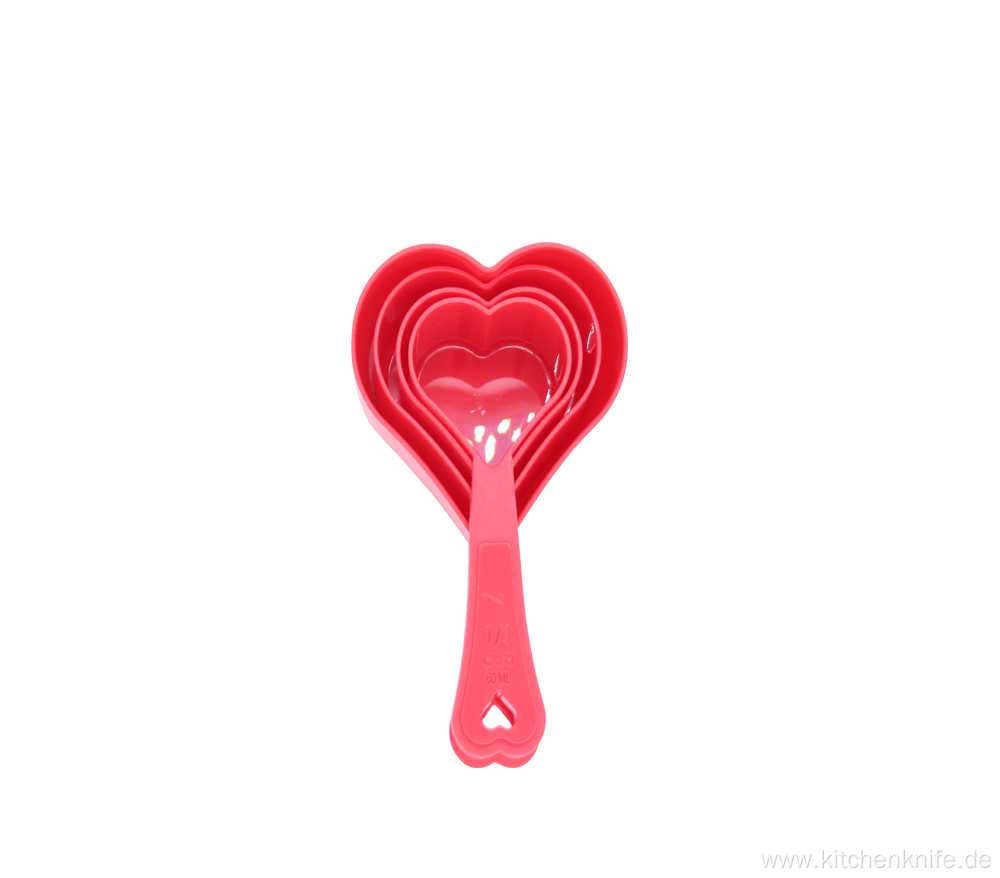 Food Grade Heart Shape Measuring Cups Set