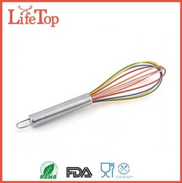 2015 New Design Silicone Rainbow Mini Whisks, Silicone Egg Beater