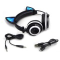 Menyala Headphone Nirkabel Telinga Kucing Dapat Dilipat