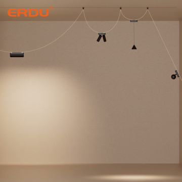 ERDU Led Fabric Track Belt Lighting: Adjustable Pendant Light 24v Ultra Thin Woven Track Light