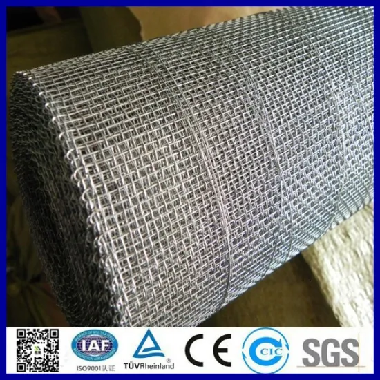 Hot dipped galvanized plain weave square wire mesh in stock
