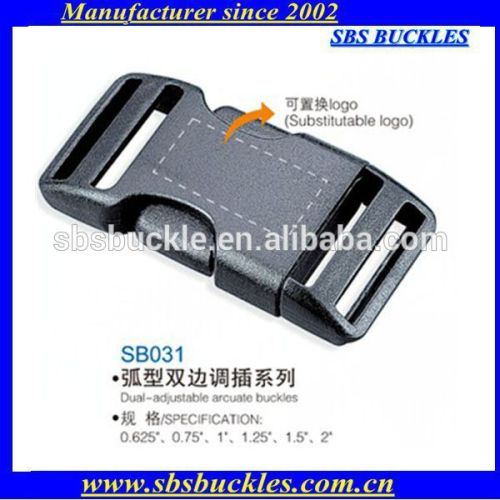 black dual-adjustable arcuate buckles SBS buckles SB031