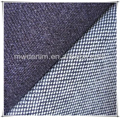 baby terry knitted denim fabric wholesale fabric knit denim fabric