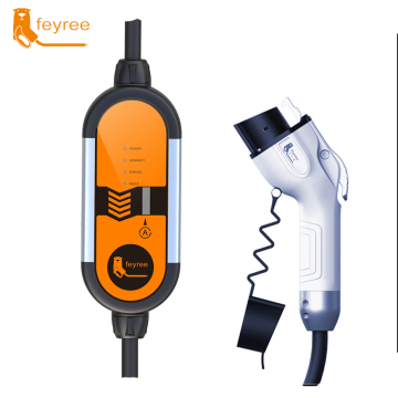Feyree Home Electric Vehicle Charger: coffre-fort, courant réglable de 3,5 kW / 7kw 32A 220V Fast EV de charge EV