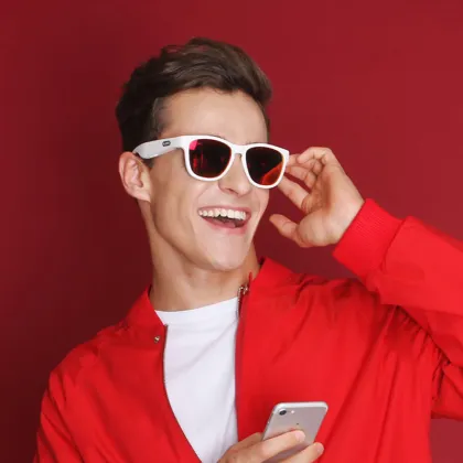Wireless Bone Conduction Water-Resistant Smart Sunglasses with Audio