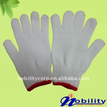 7g 10g bleach white nylon knitted elasticity working gloves