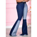 Großhandel blaue Damen flammten Jeans aus