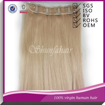 Cheap 100% human hair clip in hair extension,long curly clip in human hair extension