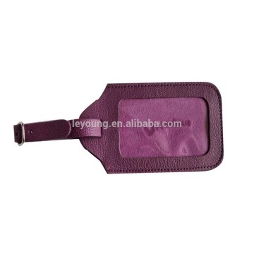 Shaped Bulk Embossed Leather Luggage Tag