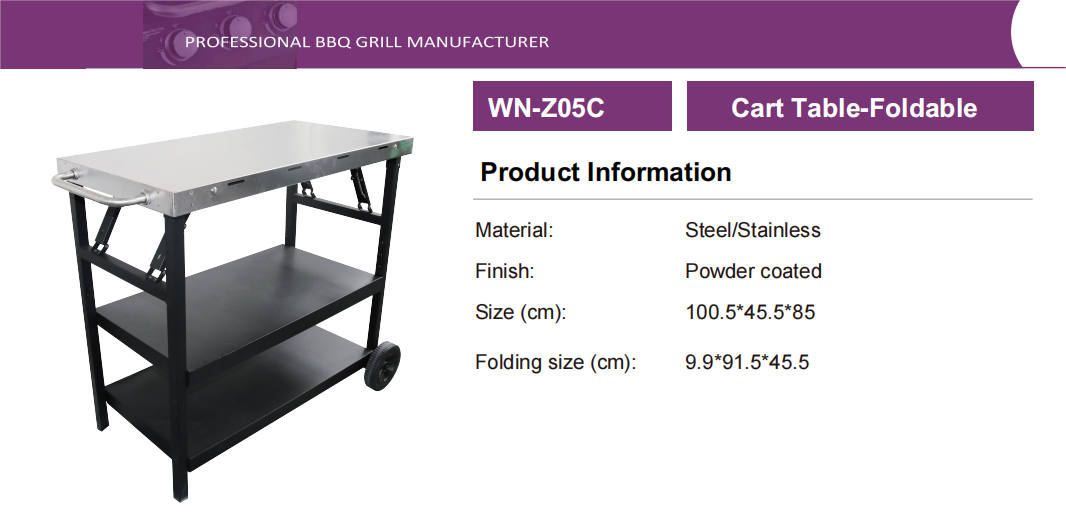 Quickly Buildable Cart For Barbecues