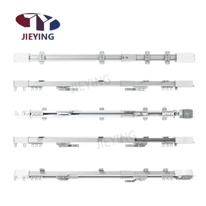 Jieying Modern WiFi Electric Aluminum Silent Extendable Ceiling Smart Curtain Rail Track
