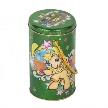 DADI Decorative Round Tin Can with Rope Handle