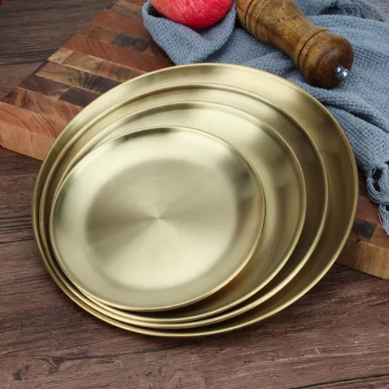 Korean Stainless Steel Thickened Gold Plate