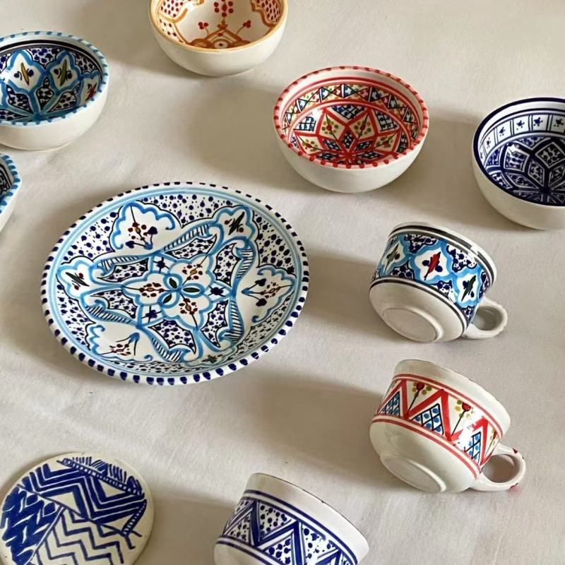 Hand-Painted Art Theme Dinnerware Set