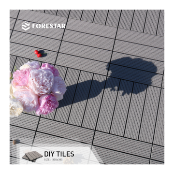 DIY WPC Decking Tiles: 300mm x 300mm Outdoor Anticorrosive Wood-Plastic Composite Flooring Tile