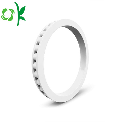 Spersonalizowane silikonowe pierścionek zaręczynowy Paciorek Drabinki miękkie pierścienie