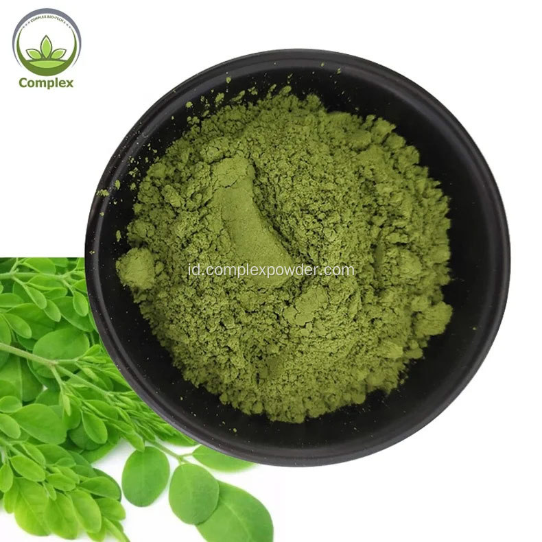 Ekstrak bubuk moringa organik dalam stok