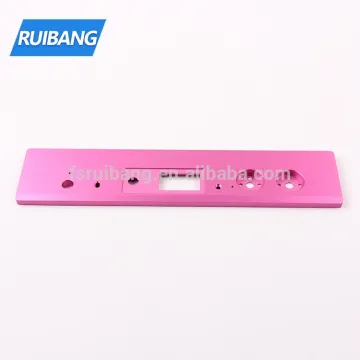 Wholesale cnc custom integrated amplifier aluminum front panel pink metal amp faceplate