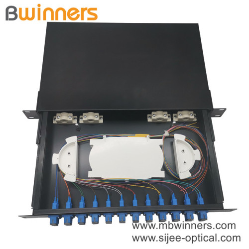 Patch panel 1U 24 core SC in fibra ottica