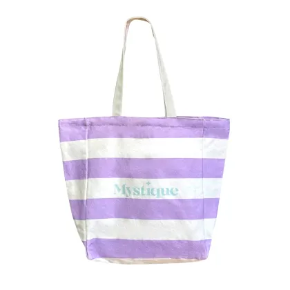 Custom Printed Logo Promotional Cotton Canvas Bags - Reusable Shopping Totes