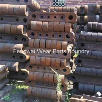 High Manganese Steel Casting Sand Dredger Chain and Bucket Link Wear Parts