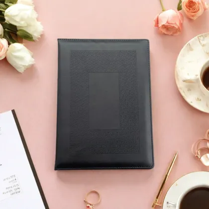 Custom Embossed A4 Leather Contract Presentation Folder