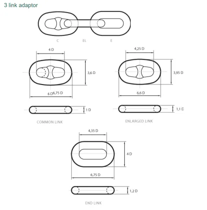 Anchor Chain Adaptor three links