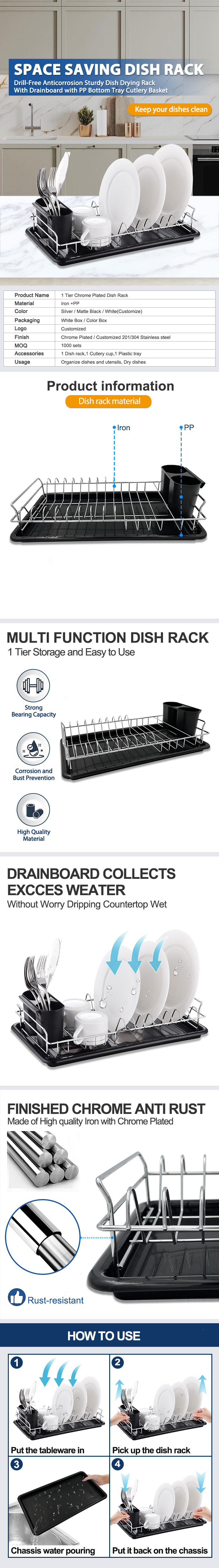 Storage Shelf Drainer Organizer 