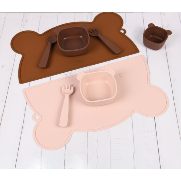 Wholesale Bear Shape Silicone Placemat for Kids