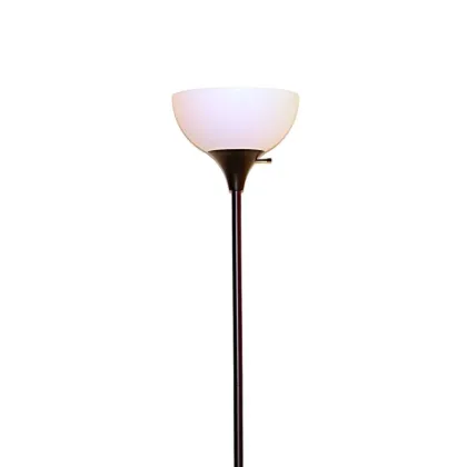 Black piano standing floor lamp