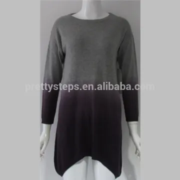 Pretty steps 2015 beautiful long sleeve cotton knitted winter dress for women