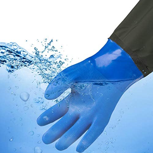 Wasserdichte ölbeständige PVC-beschichtete Handschuhe